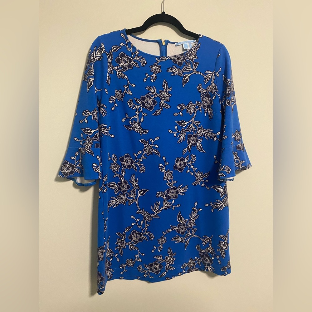 Draper James Geranium Shift Bell Sleeve Dress Size Medium - Picture 2 of 7